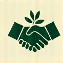 Stylized icon representing a handshake or partnership