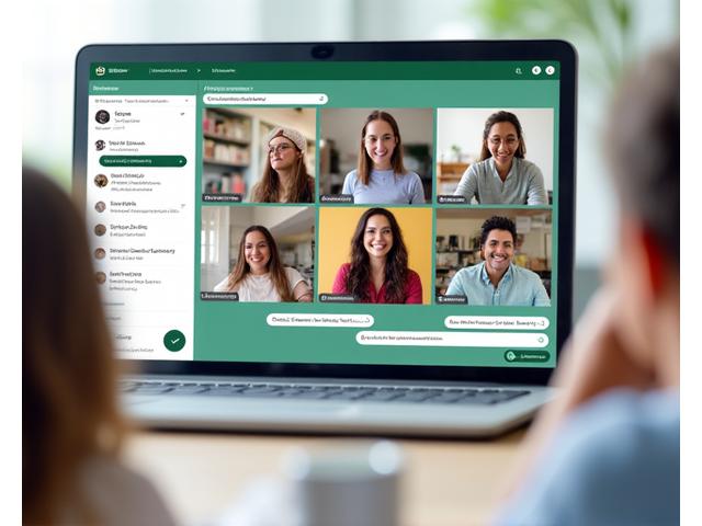 Screenshot of a user-friendly online learning platform interface, showing a live video call with multiple participants and an instructor, interactive chat, and a section for shared resources.